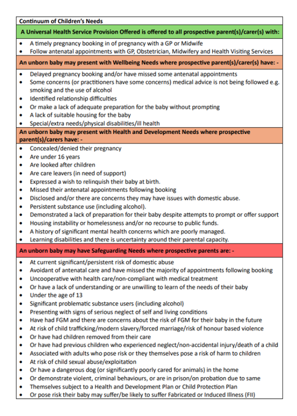 Continuum of Childrens Needs